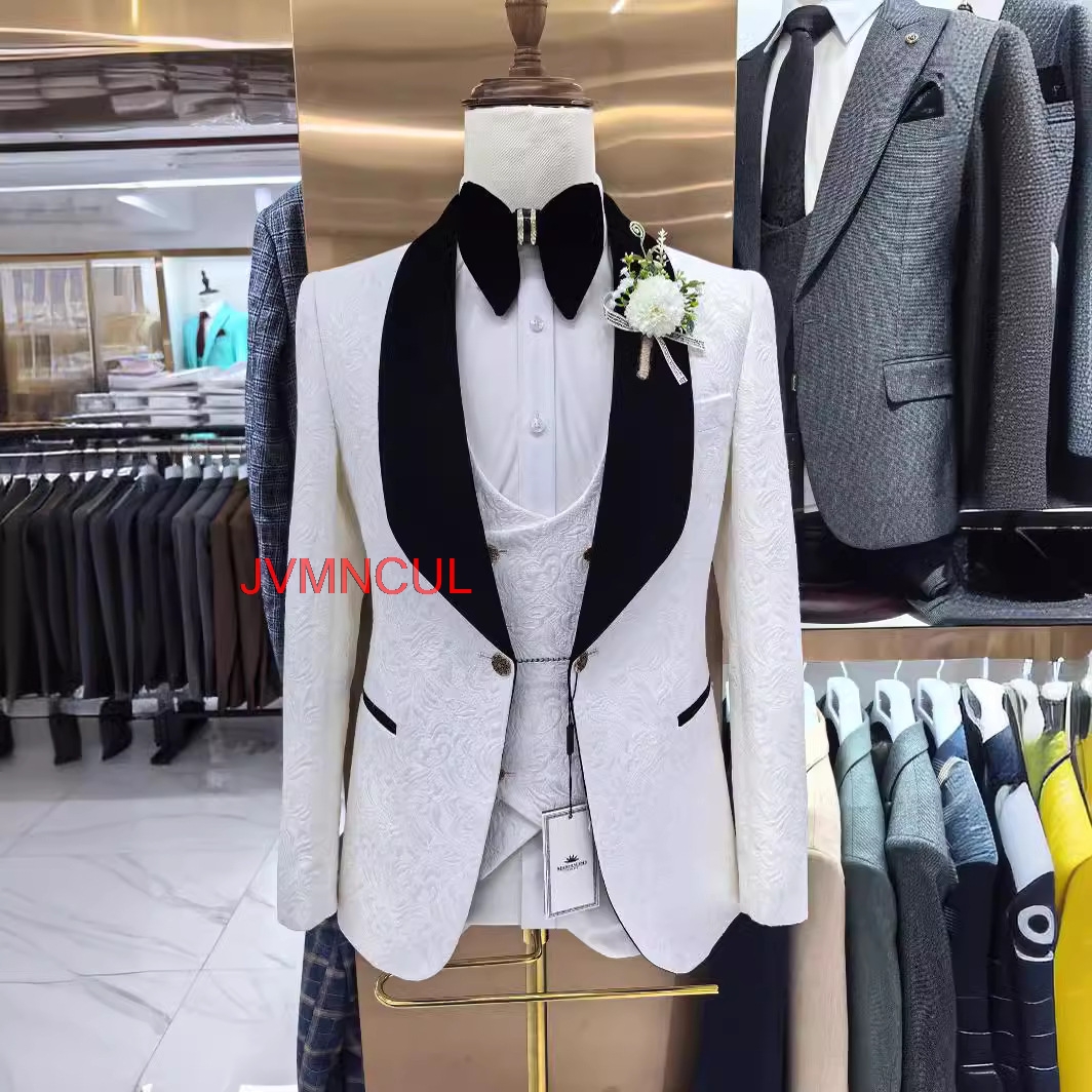 Men Formal Party Wear Outfit - Мужской костюм-тройка Slim Fit: пиджак, жилет,