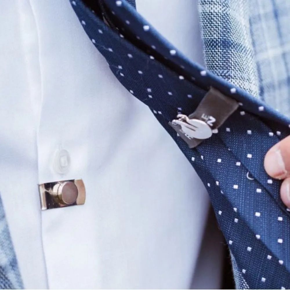 Collar Stay Metal - Новые невидимые зажимы для галстука, против