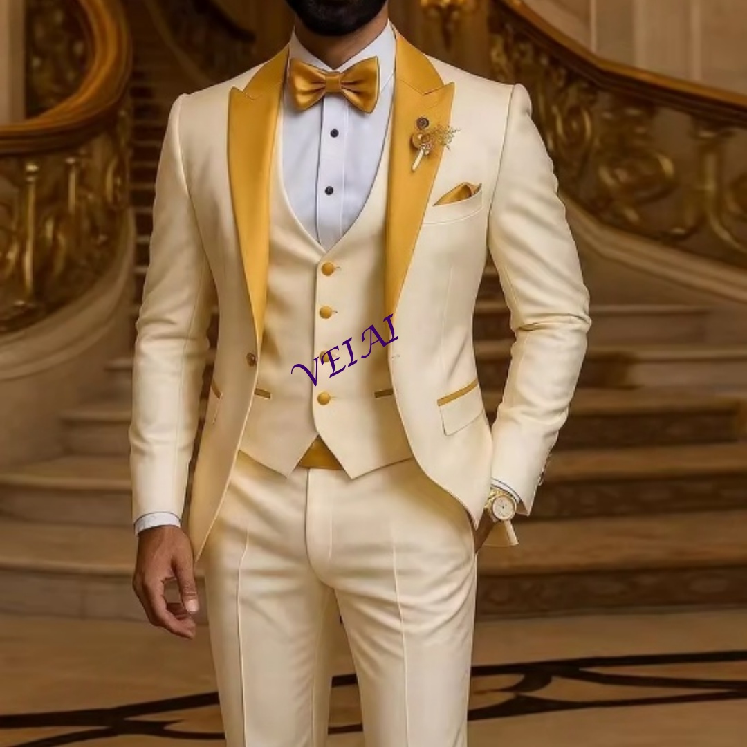 Men'S Formal Wear Accessories - Мужской костюм цвета слоновой кости по