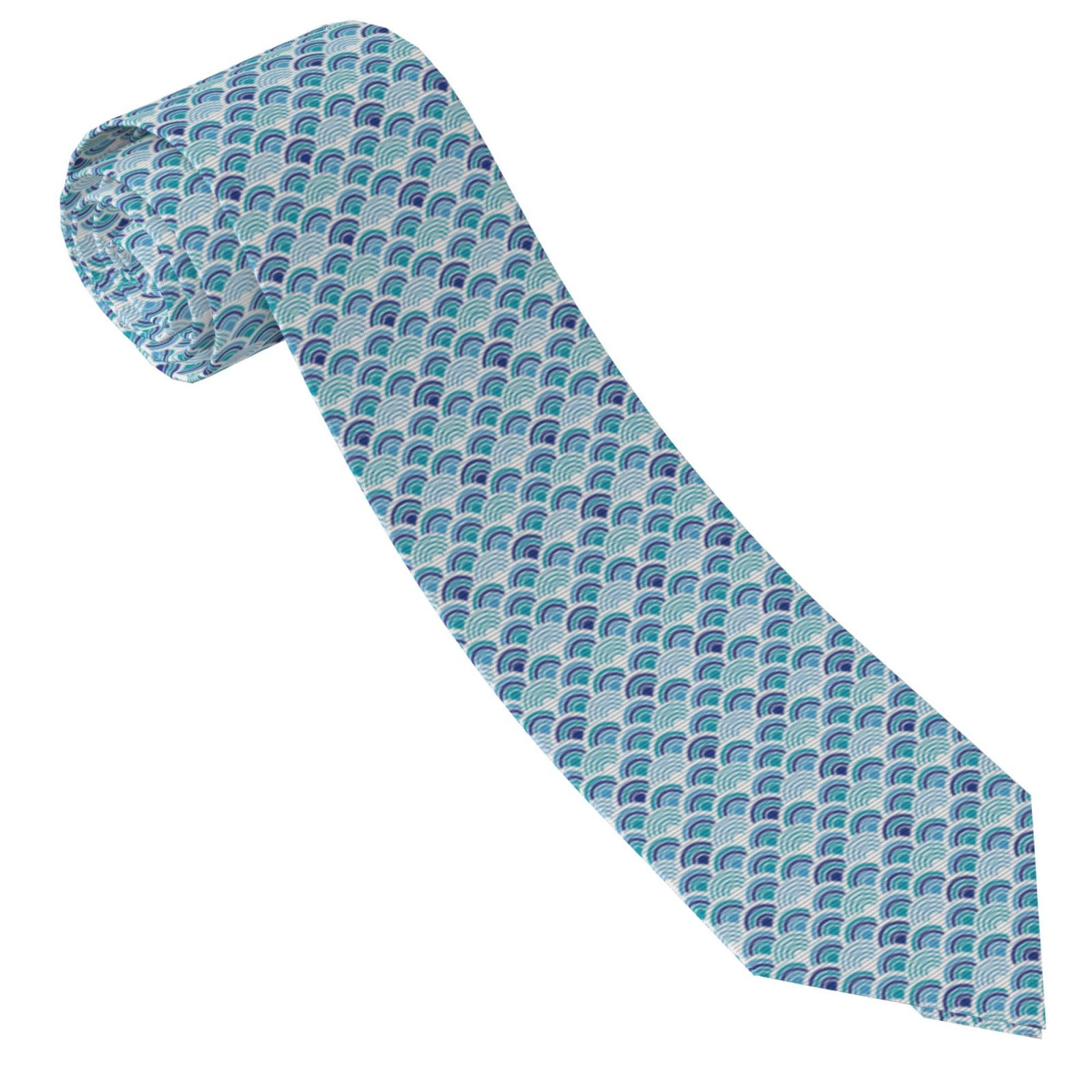 Scale - Men Formals & Ethnic Wear - Мужские шелковые галстуки с принтом синей