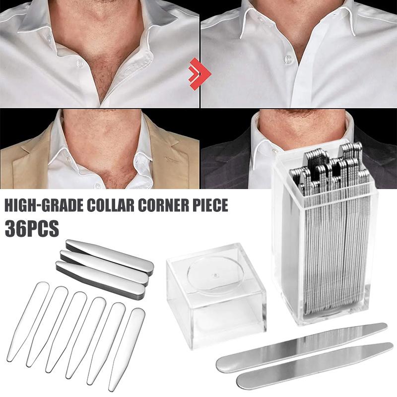 Collar Stay Metal - 36 шт. Фиксаторы для воротника рубашки