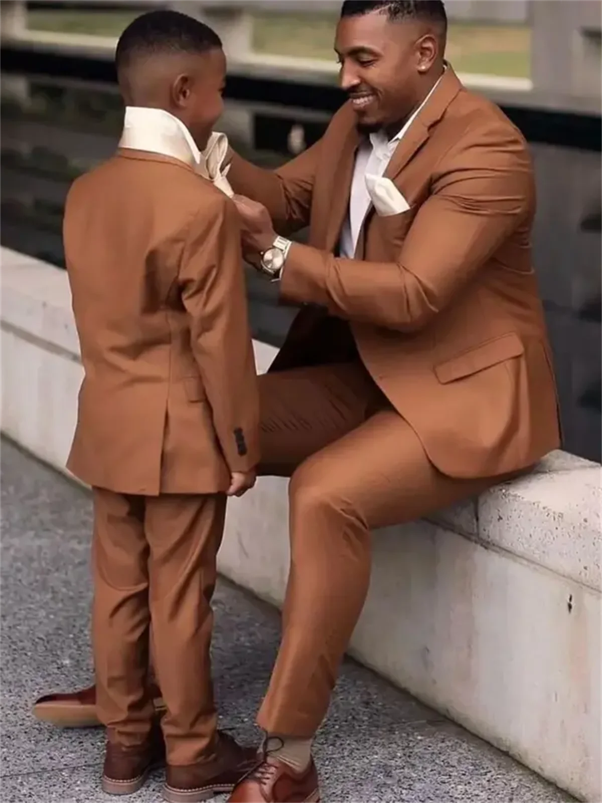 Men Formal Party Wear Outfit - 2-х предметные темно-коричневые мужские костюмы для