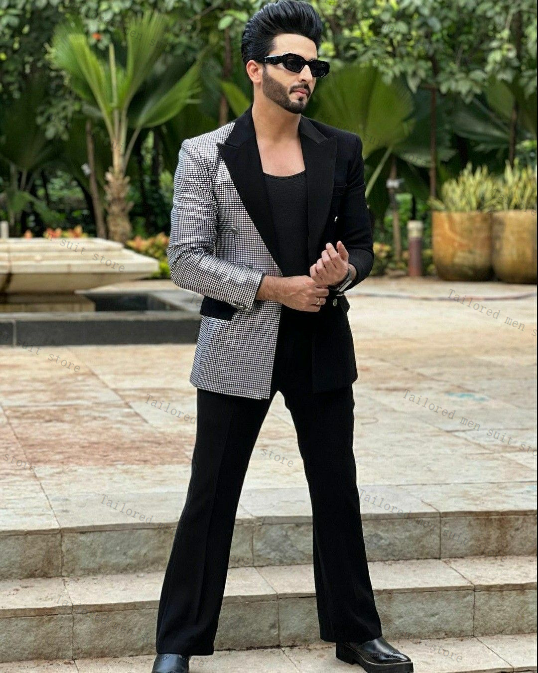 Men Formal Wear Wedding Guest - Черные мужские костюмы, комплект из 2