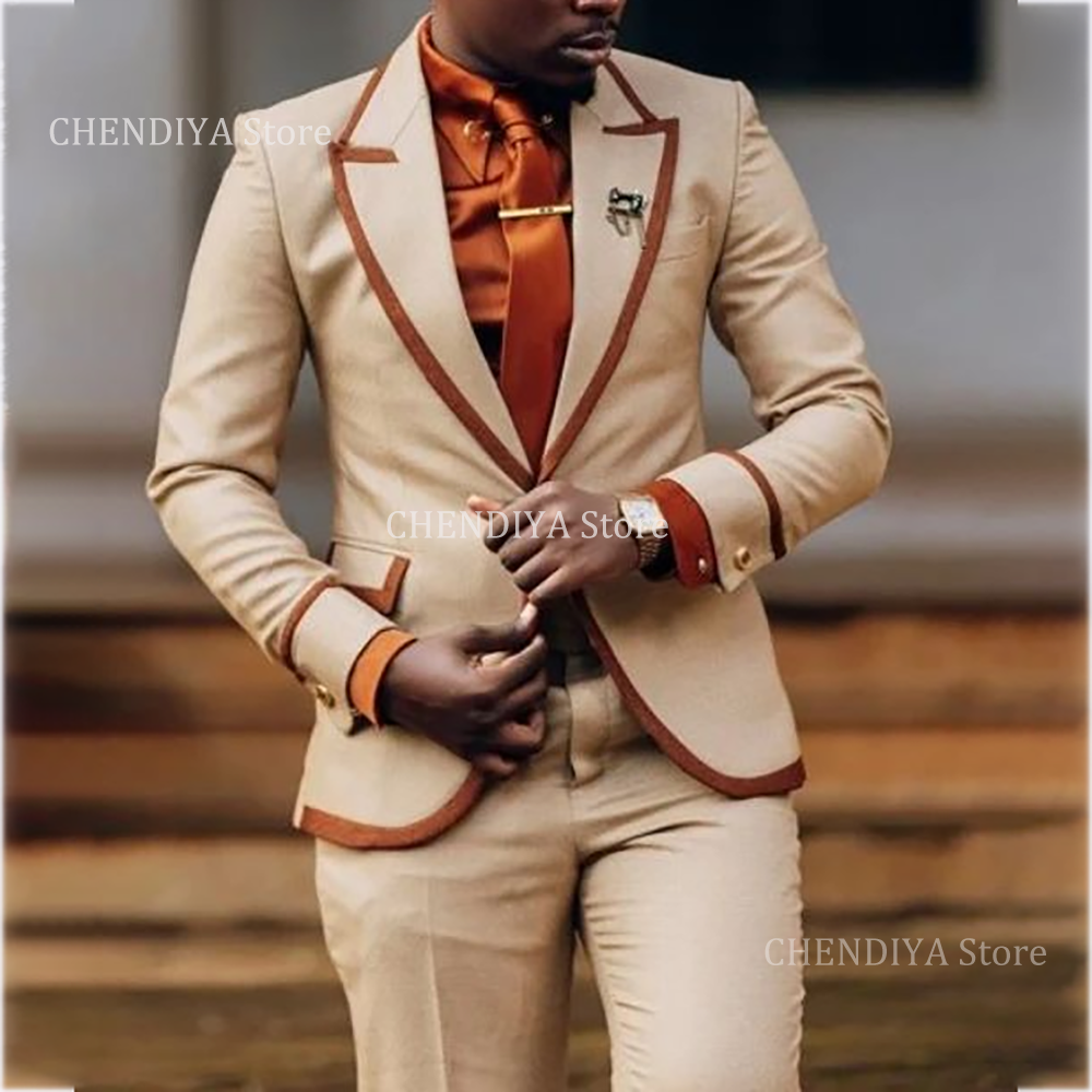 Men Formal Party Wear Outfit - Мужские костюмы высокого качества, вечерние приталенные