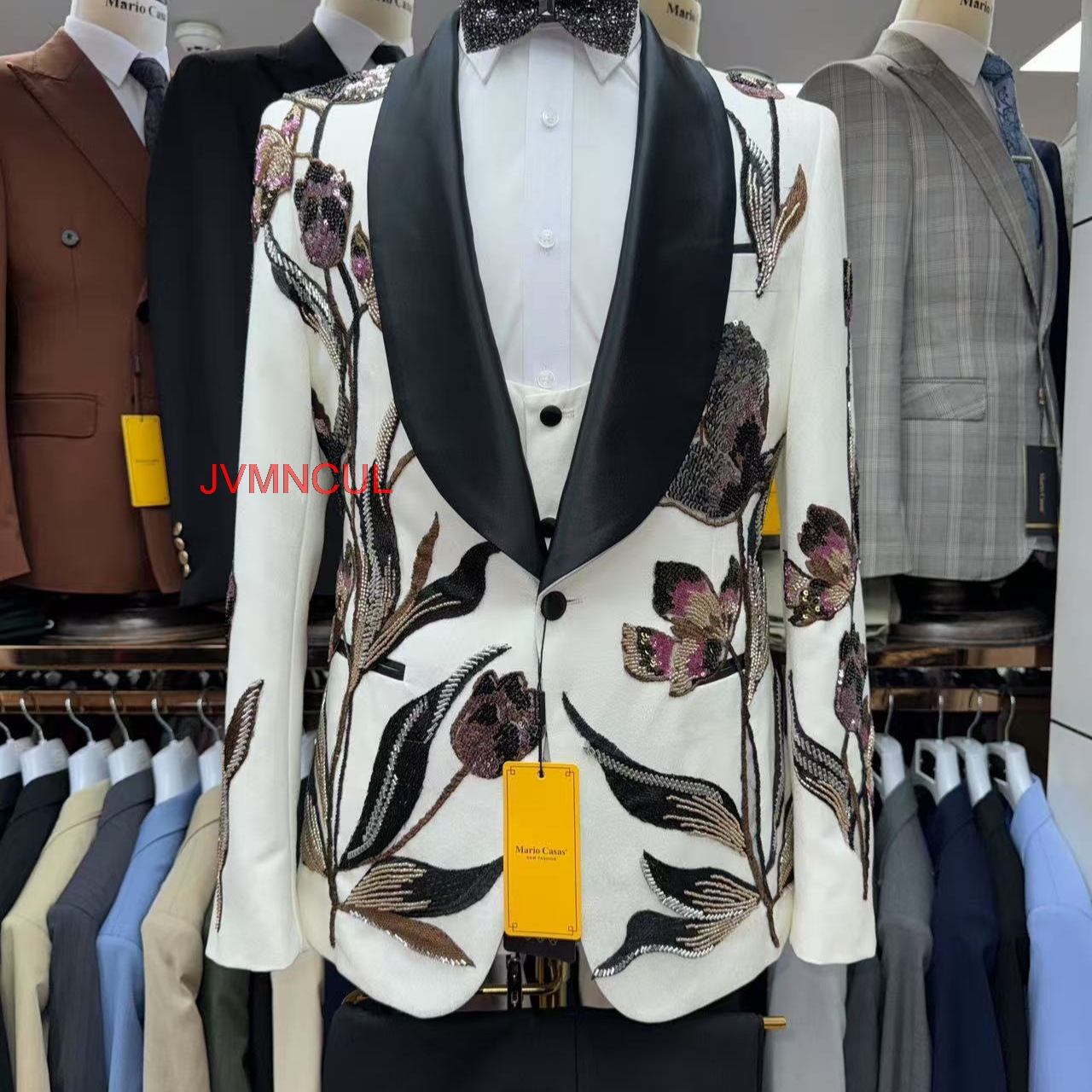 Men Formal Party Wear Outfit - Мужской костюм премиум-класса: приталенный пиджак, жилет