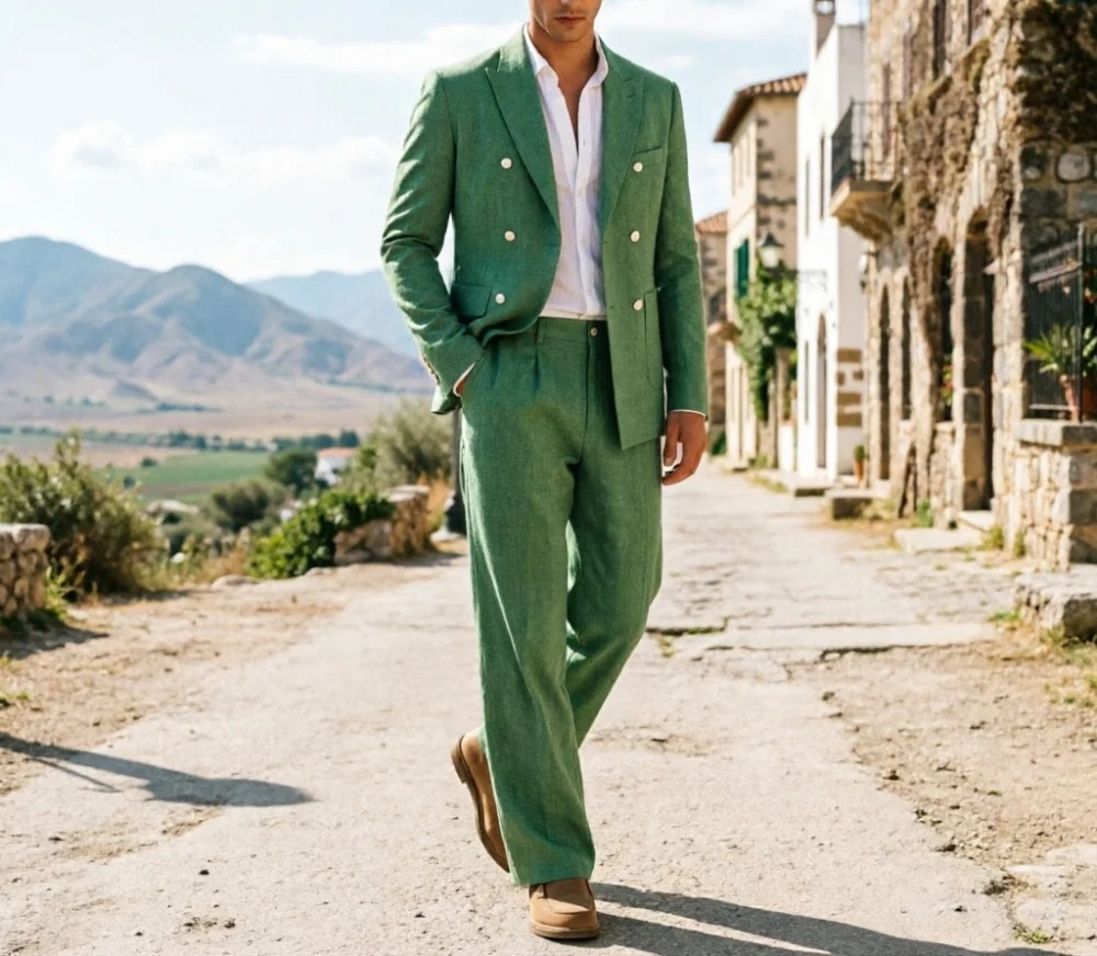 Мужской костюм из льняной ткан – обзор и цена Men Formal Wear Wedding Guest