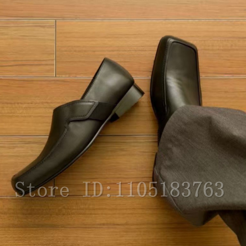 Мужские черные кожаные лоферы  – обзор и цена Formal Men Daily Wear Footwear