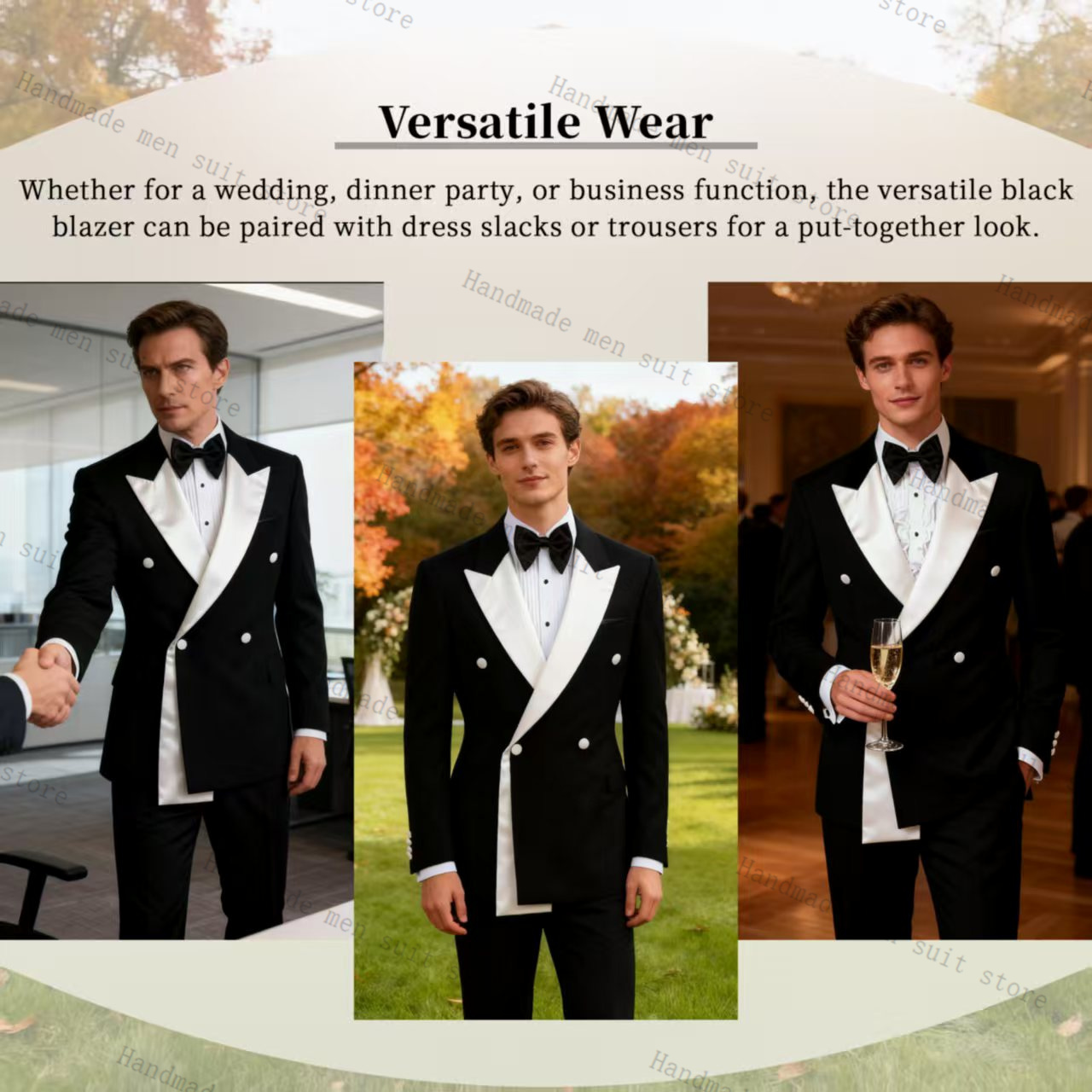 Осенние мужские костюмы, компл – обзор и цена Men Formal Wear Wedding Guest