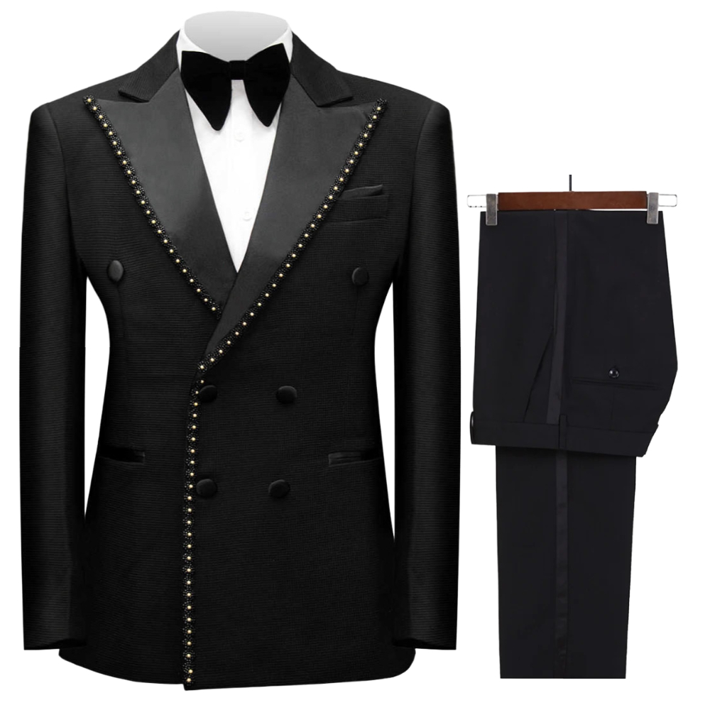 Двубортный мужской костюм с би – обзор и цена Men Formal Wear Wedding