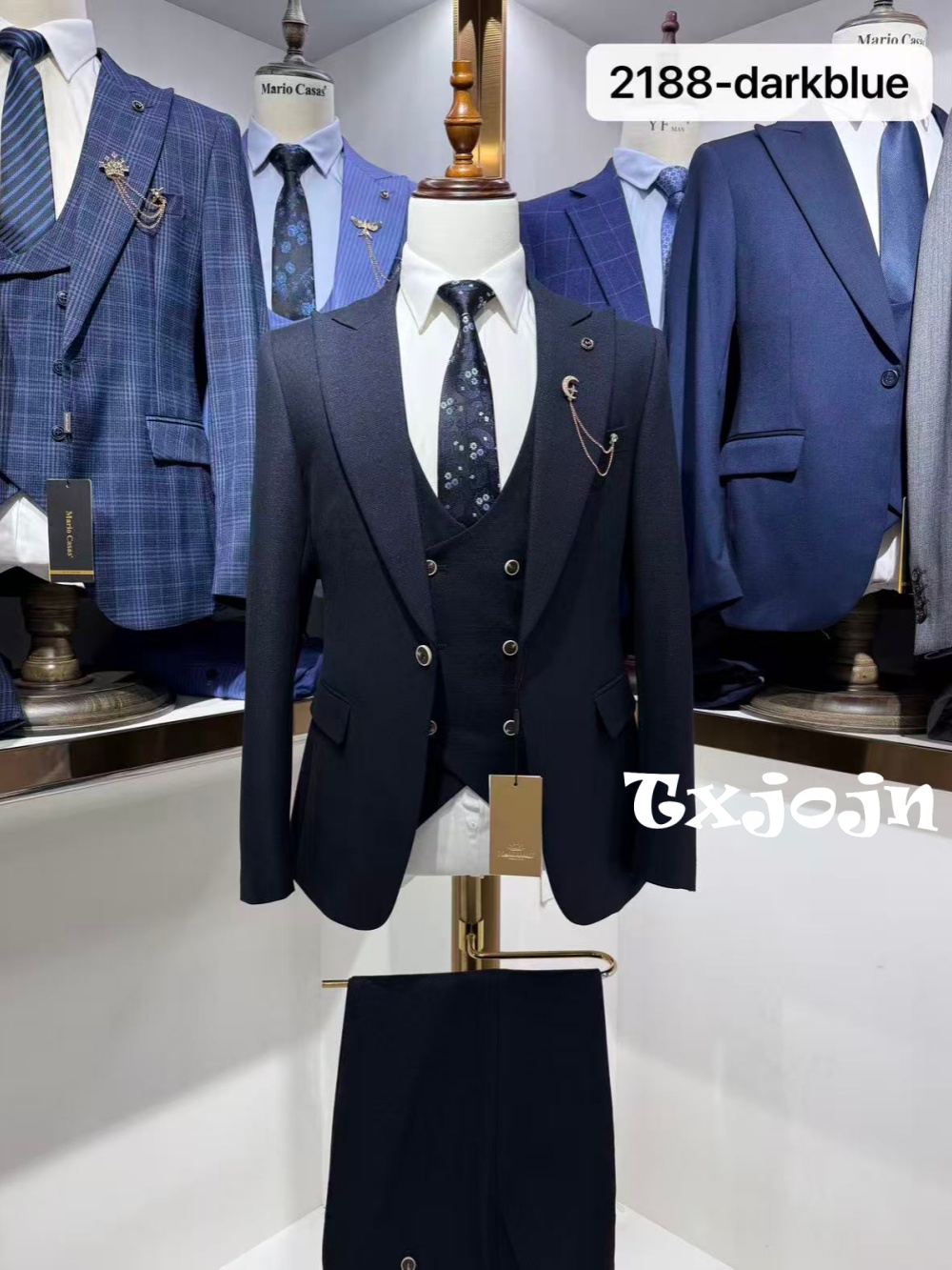 Темно-синий мужской деловой ко – обзор и цена Men Formal Wear Wedding Guest