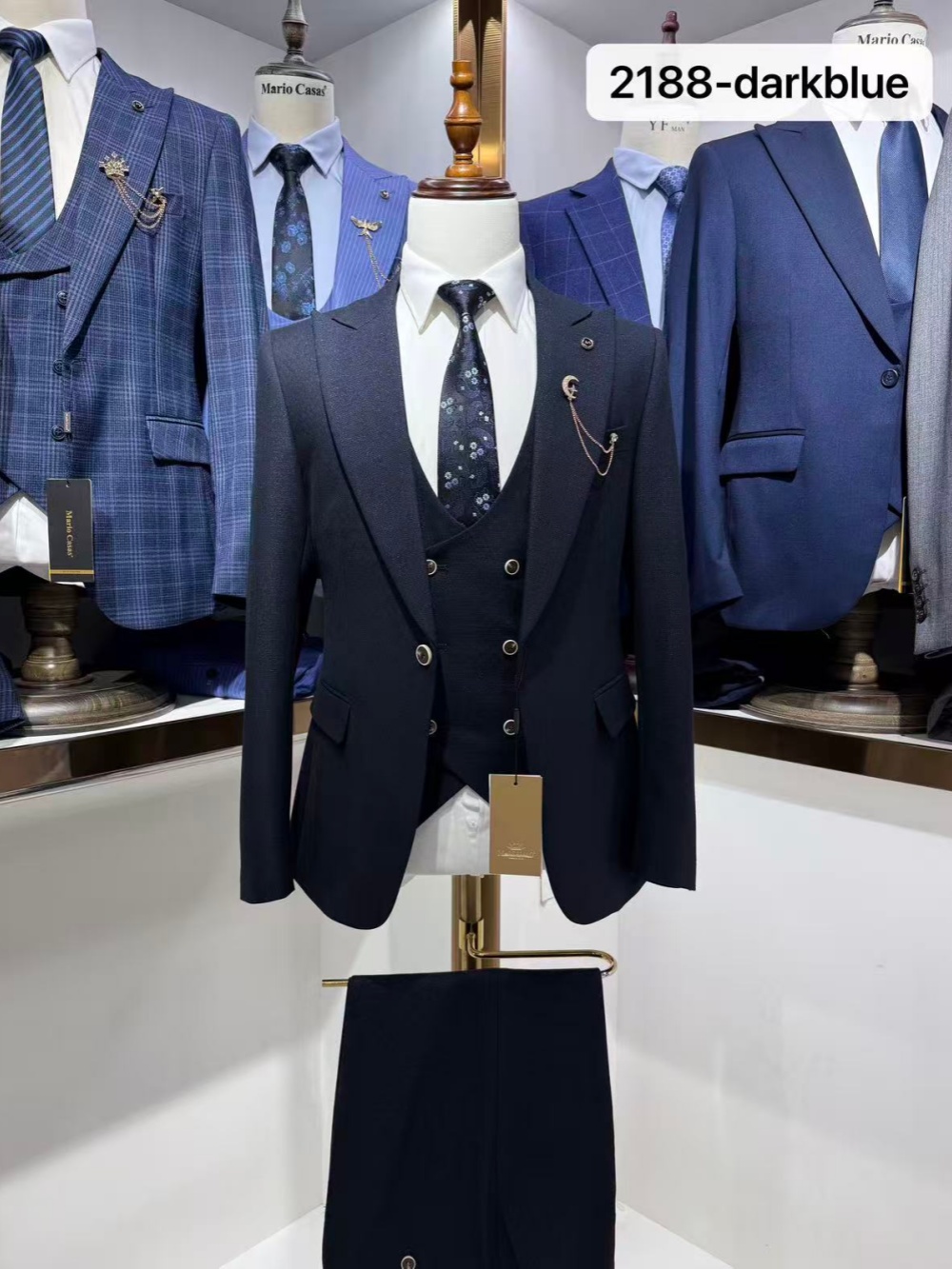 Темно-синий мужской деловой ко – обзор и цена Men Formal Wear Wedding Guest