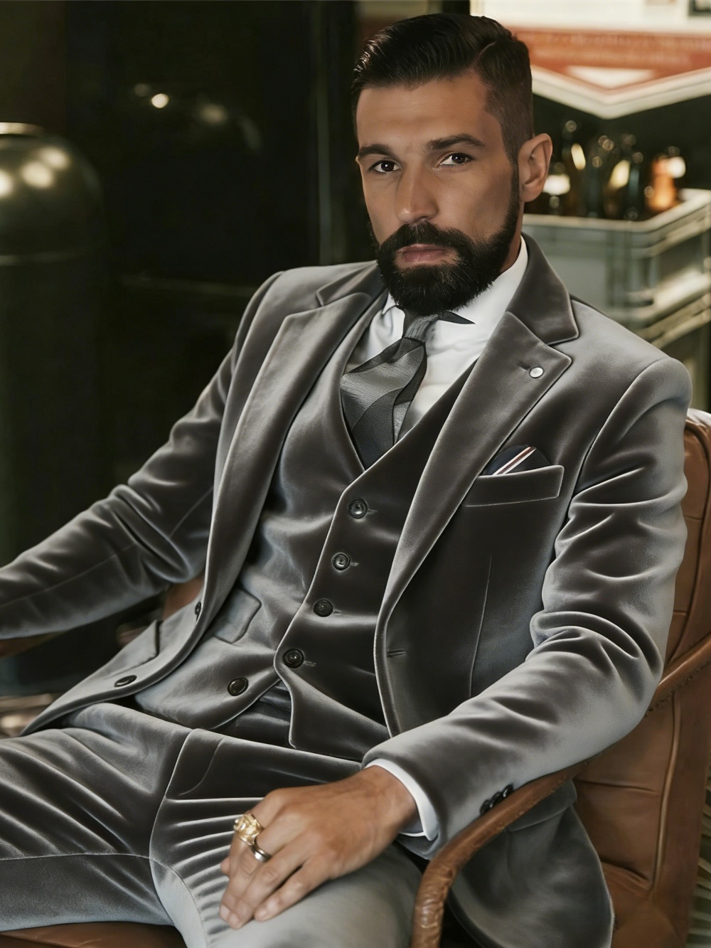 Мужской бархатный костюм-тройк – обзор и цена Men Formal Party Wear Outfit