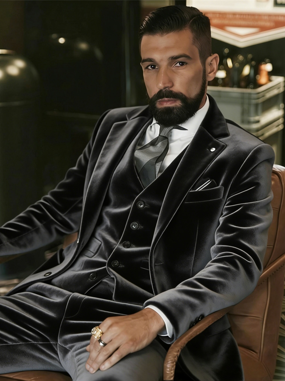 Мужской бархатный костюм-тройк – обзор и цена Men Formal Party Wear Outfit