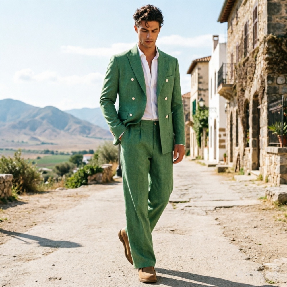 Мужской костюм из льняной ткан – обзор и цена Men Formal Wear Wedding Guest