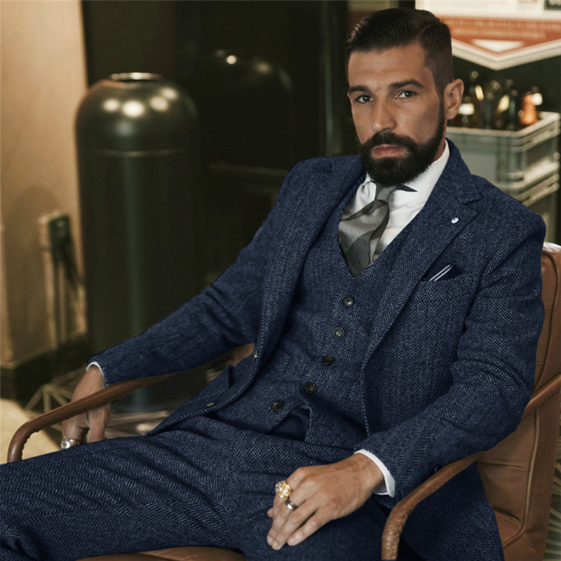Мужской твидовый костюм в елоч – обзор и цена Men Formal Wear Wedding